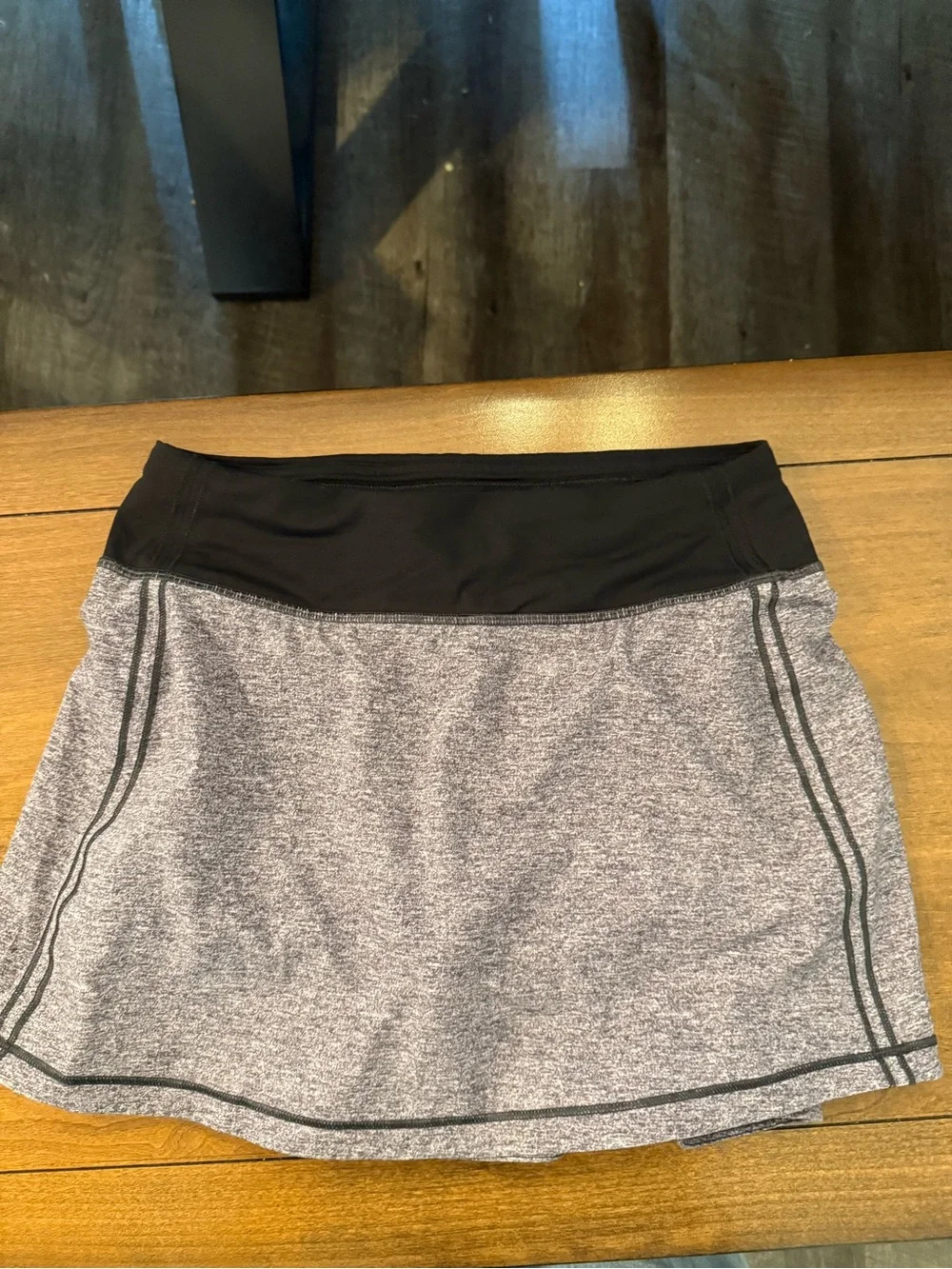 lululemon athletica Heather Gray Skort with Black Waistband